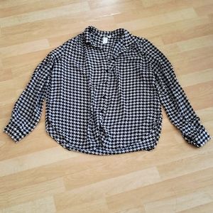 H&M Stylish Black and White Blouse